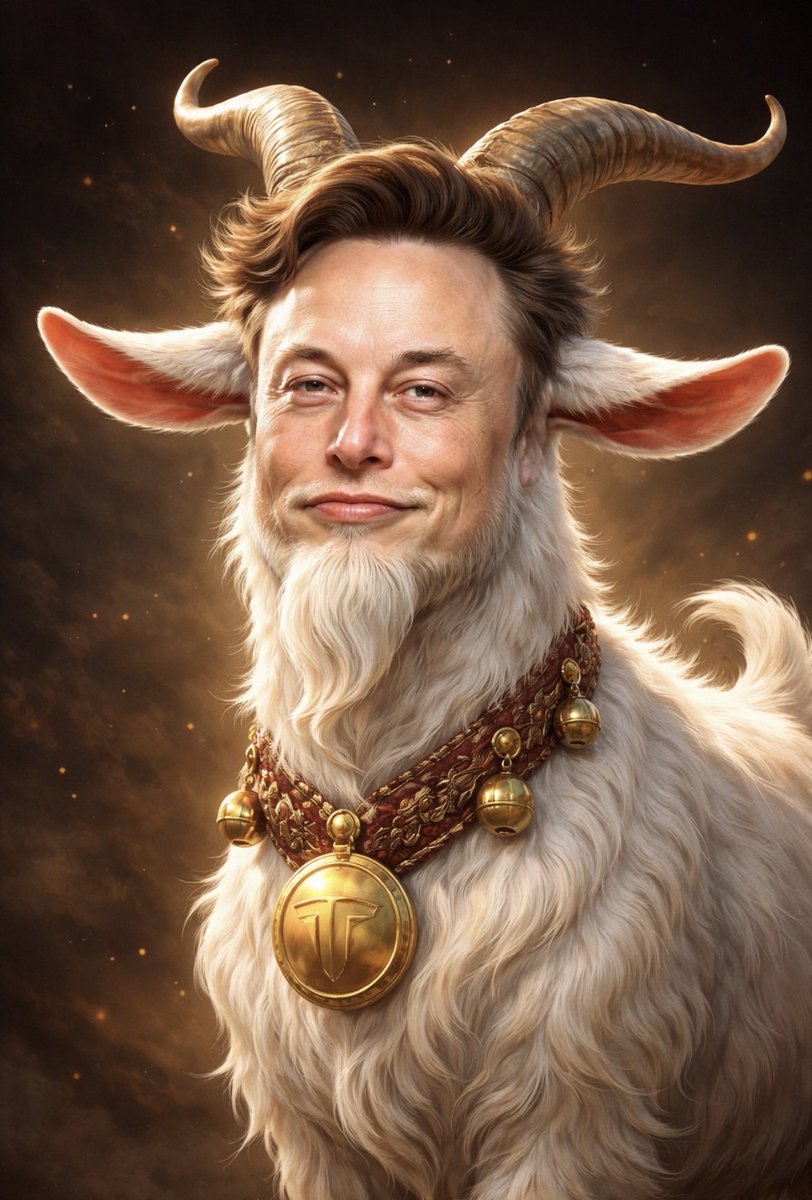 MissAggi's tweet photo. @luifiye @elonmusk Yes a true goat https://t.co/9h6mHWRGS9