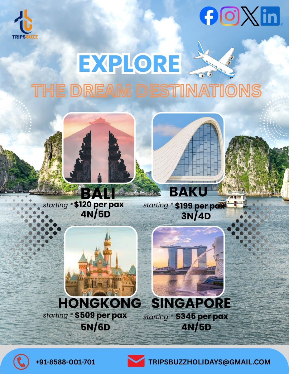 TripsbuzzH's tweet photo. -Pack Your Bags: Your Dream Trip Awaits! ✈️

#TravelTheWorld #DreamDestinations #ExploreMore #VacationVibes #TripsBuzz https://t.co/0CHCCJHiIn