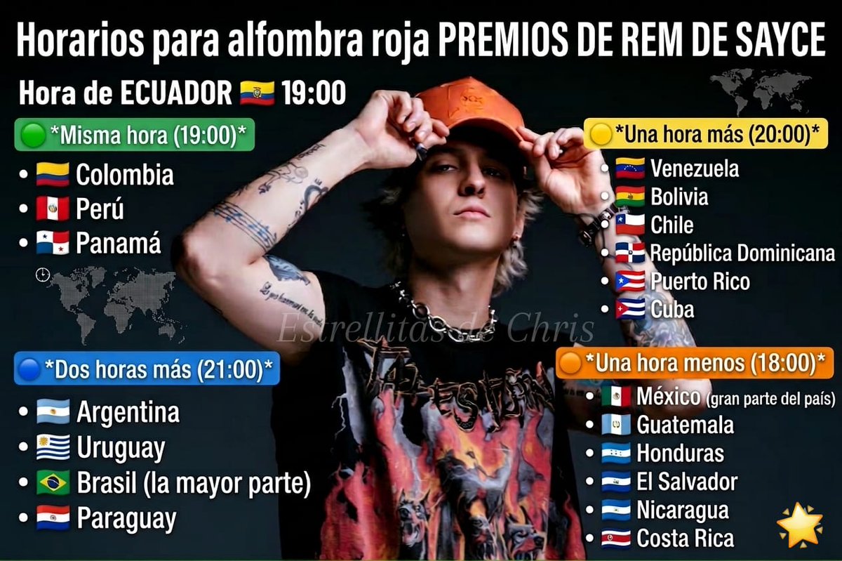estrellitasde_C's tweet photo. VELERZ ❤️ aquí están los horarios para que no se pierdan la alfombra roja 💪🚀 https://t.co/LWztcmdvpn