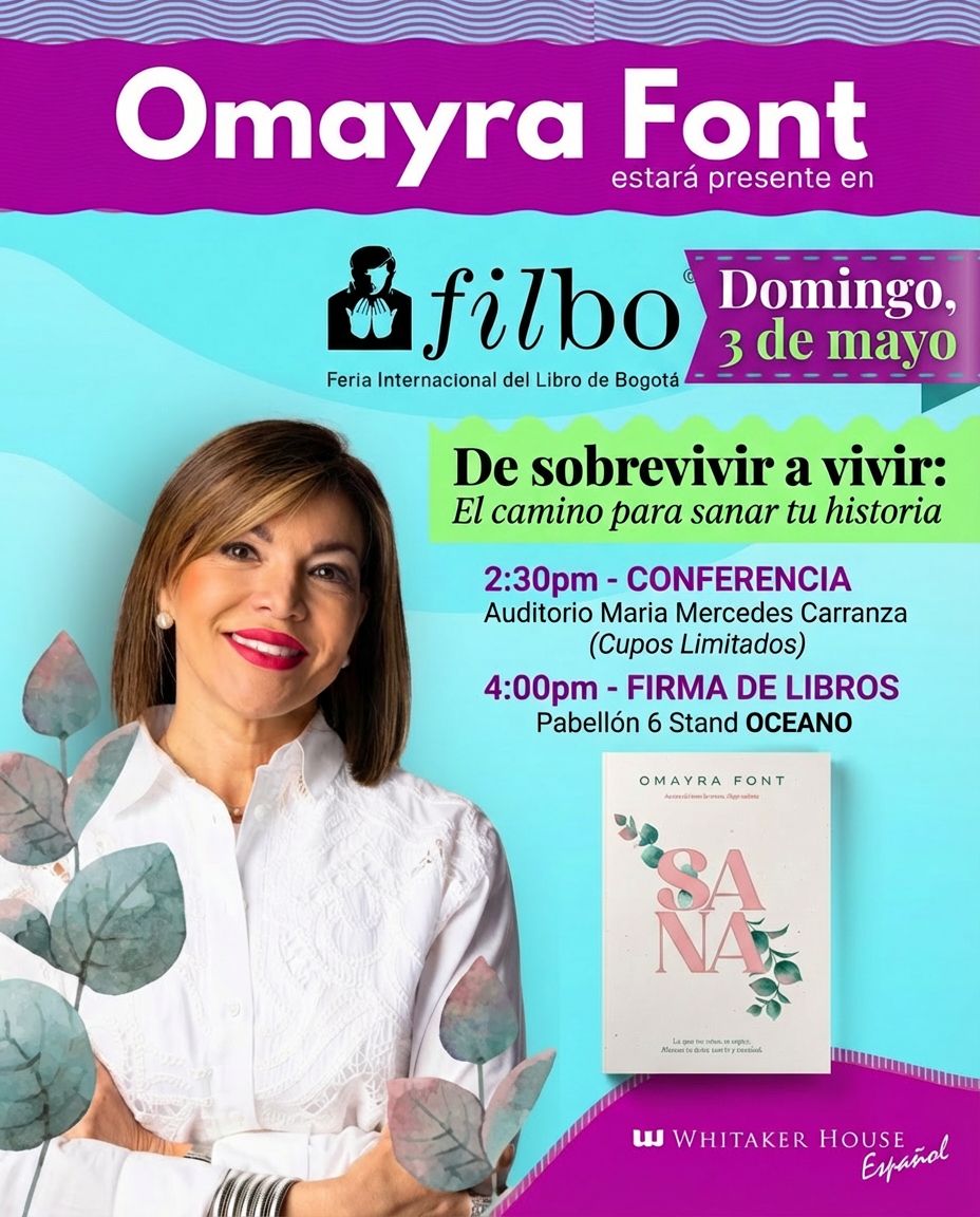 omayrafont's tweet photo. Nos vemos en Bogotá. 🇨🇴
Este 3 de mayo, estaré en la filbo 2026 compartiendo la conferencia “De sobrevivir a vivir: el camino para sanar tu historia” y luego en la firma de libros de SANA.
📍 Auditorio María Mercedes Carranza – 2:30pm
📍 Pabellón 6, Stand Océano – 4:00pm
Si estás en la feria, será una alegría encontrarnos allí.