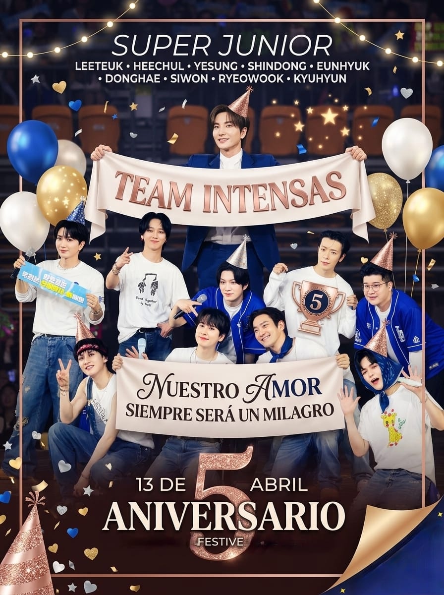 Un milagro que llegó a hacer más llevadero los días,  orgullosa de tener como amigas a mujeres muy valientes y que comparten el mismo amor por Super Junior .
#SUPERJUNIOR #슈퍼주니어
#TeamIntensas #5añosjuntas