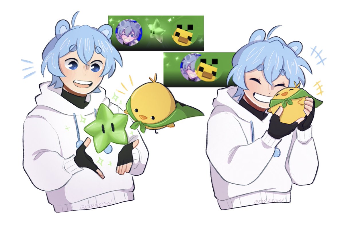 ksd_esign's tweet image. The minecraft sponsor banner looked really cute paired with streamers’ pfps 🐥