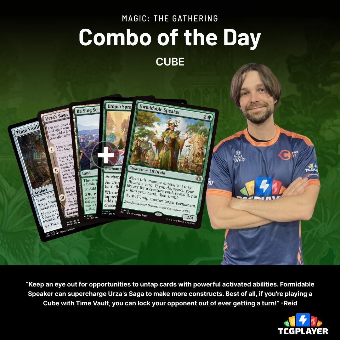 ChannelFireball's tweet image. Formidable Speaker is a nice 2026 addition to a lot of Cubes. Keep an eye out for old cards that increase in value when you have it 🕰️🕰️🕰️

#mtg #magicthegathering #mtgcube