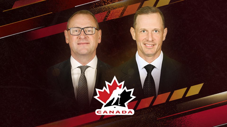 Deux ex-directeurs généraux des Maple Leafs de Toronto, Brad Treliving et Kyle Dubas, appuyés par un ancien joueur et ex-membre de l’état -major des Leafs Jason Spezza, dirigeront ensemble Équipe Canada au #MondialMasculin 👀
