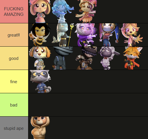 boooolynski's tweet image. Dollys factory tierlist