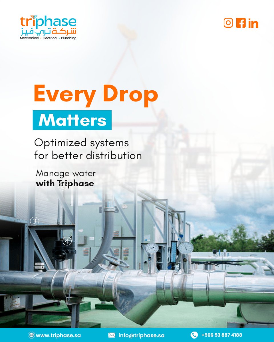 TriphaseMEP's tweet image. Water efficiency is no longer optional, it’s essential.

Optimized systems reduce waste and improve performance.

Build sustainable systems with Triphase.

#WaterEfficiency #SustainableInfrastructure #SmartSystems #MEPDesign #ResourceManagement