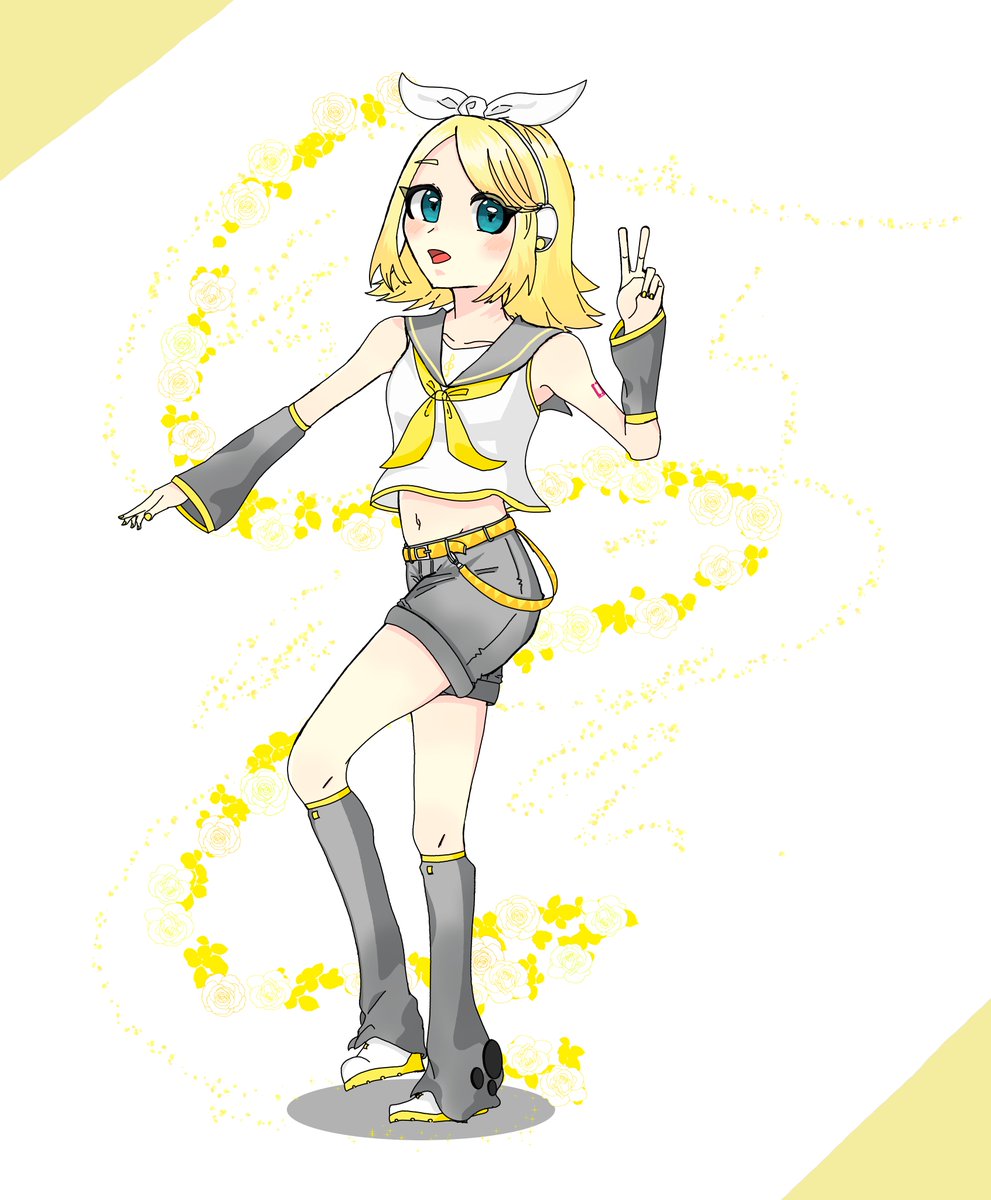 kado93012's tweet photo. 鏡音リン描きました！　＃鏡音リン https://t.co/RSDH6TXVVR