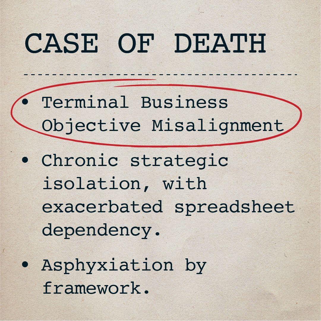 DrovaPlatform's tweet photo. The examiner's verdict is two words.

I won't spoil it. But if you've ever been in a board meeting wondering what any of the risk section had to do with anything — you already know what it says.

Slide 5. Red stamp. Case closed. 🕯 

https://t.co/iwi9Wefqkd https://t.co/jVCmmUyGll