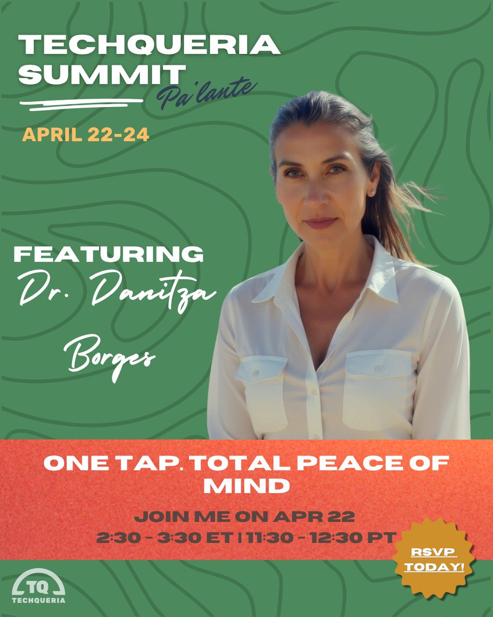Techqueria's tweet photo. How do we build tech that actually matters? 

Join us for “One Tap. Total Peace of Mind”—a session on building at the intersection of cultural insight and radical simplicity.

We have so much in store for our product community: https://t.co/U92UdJW0vN ✊🏽

#ProductDesign #Founder https://t.co/8PIryxqQeF