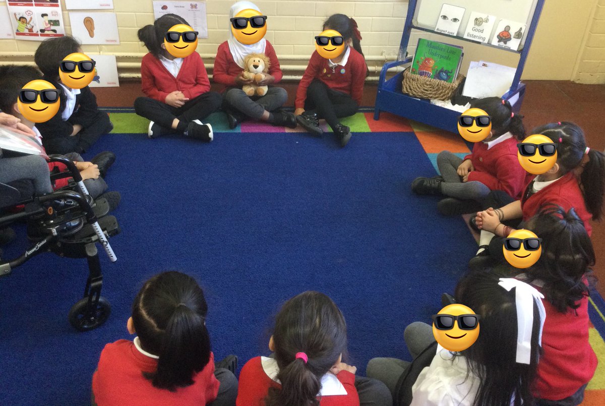 LeighPrimary's tweet photo. Nursery/Reception children enjoyed having circle time and passing Leo the lion around. The children were all fantastic at taking turns and listening to each other talk about what they did in the Easter holidays. @voice21oracy #circletime #takingturns #PSED #relationshipbuilders https://t.co/UBwuhBuwRN