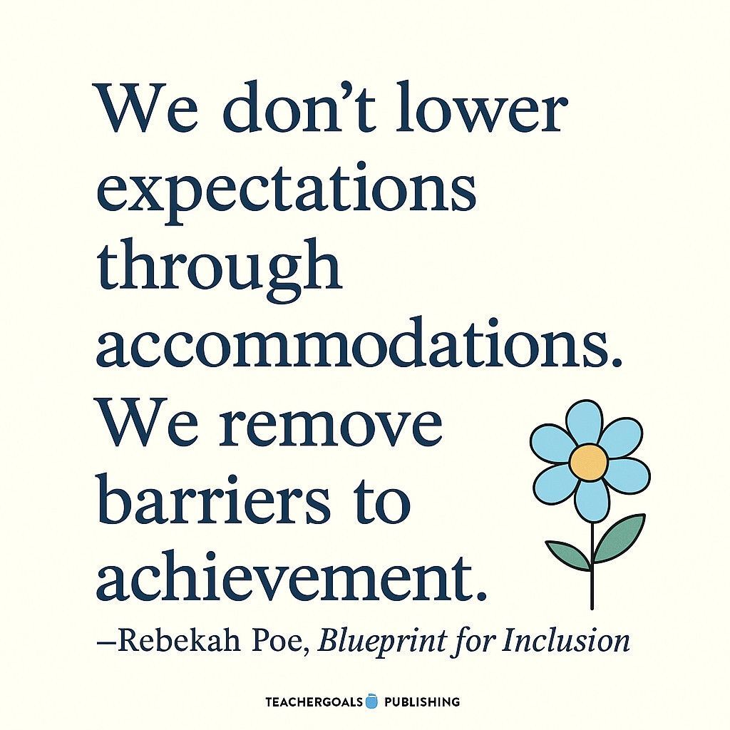 Get the book: teachergoals.com/inclusion.  Learn how to best serve students with IEPs in all classrooms! 🧡