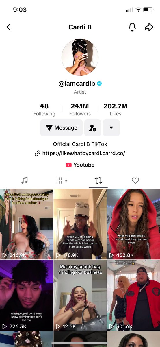 disk3vinn's tweet photo. @iamcardib sis i’m coming to your show tomorrow please have your team send me a meet and greet ticket you’ve reposted my video tons of times on TikTok @itsKenBarbie https://t.co/sjMadSVp2i