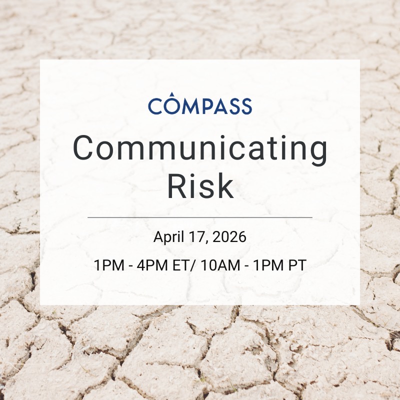 COMPASSscicomm's tweet image. ✨This Friday: Communicating Risk Workshop✨

Do you need to communicate risk effectively and strategically to others from a scientific perspective?

Register here: buff.ly/THzBhSB

#CommunicationSkills #ScienceCommunication #Risk #RiskCommunication