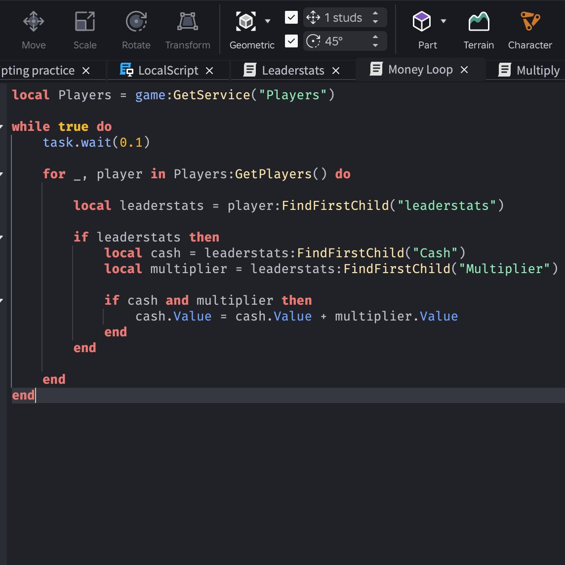 Day 69 of learning how to script on Roblox! 👀 I was given an ...