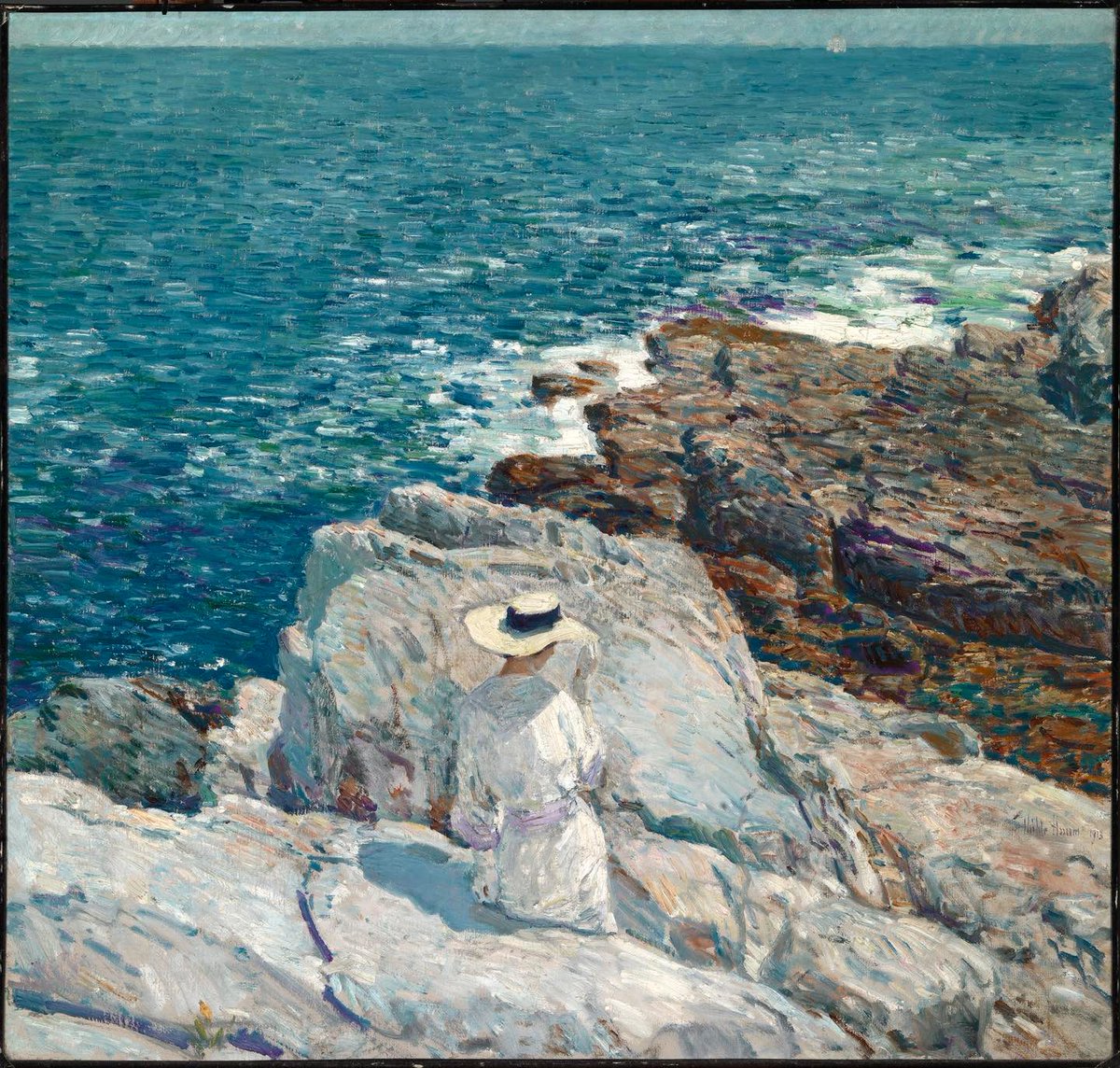LuizSantosMusic's tweet image. Childe Hassam - The South Ledges, Appledore, 1913 
 #art #arts #finearts #painter