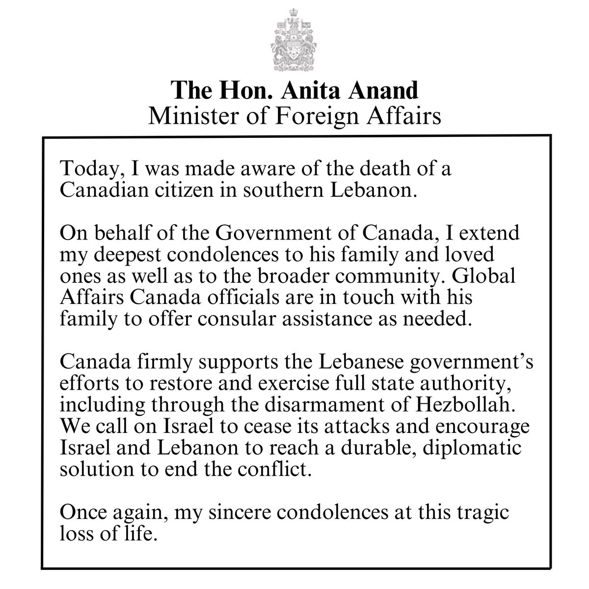 Anita Anand tweet media