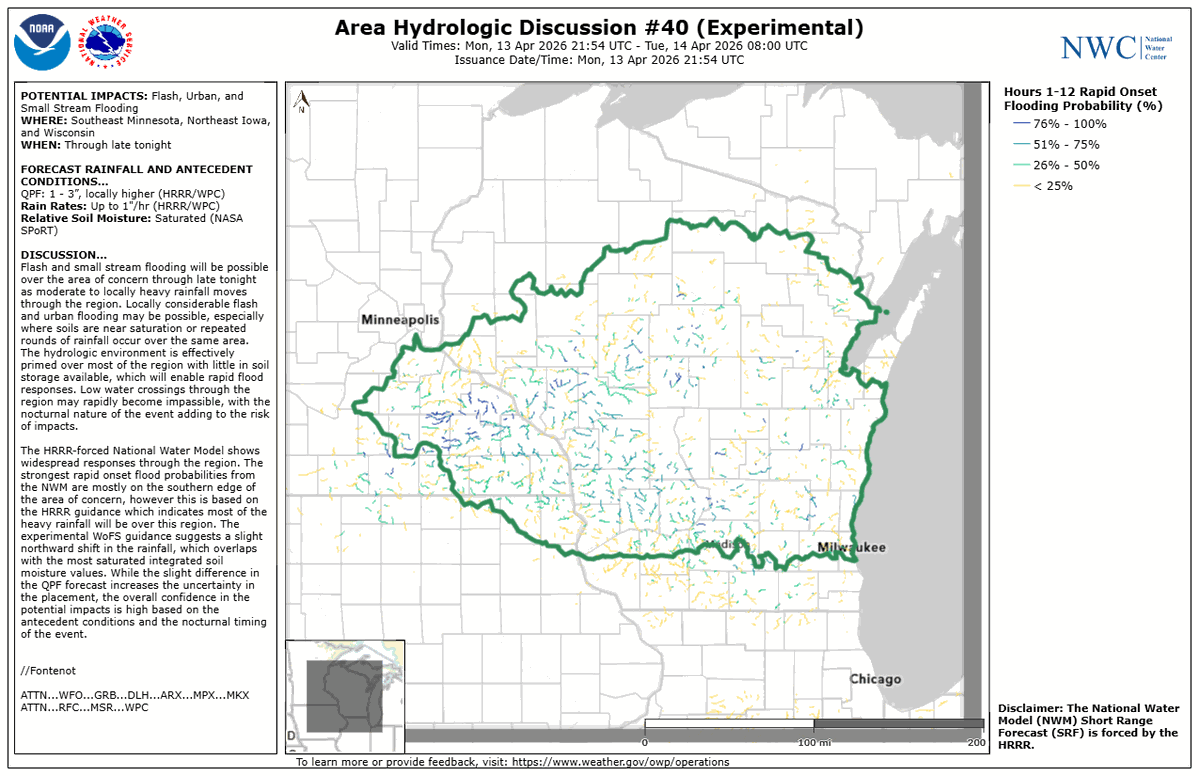 nwsnwc's tweet image. The National Water Center has issued Area Hydrologic Discussion #040 for Southeast Minnesota, Northeast Iowa, and Wisconsin through late tonight. Please visit the link below for additional info: water.noaa.gov/operations/ahd #flooding #mnwx #iawx #wiwx