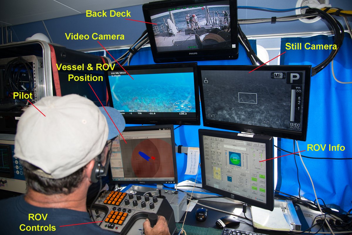 FGBNMS's tweet image. Did you know that #ROV research cruises have their own #MissionControl?

We use these vehicles to remotely explore habitats deeper than 130 ft, collect samples, and place instruments or plant corals! 

Learn more about Mohawk ROV: flowergarden.noaa.gov/science/mohawk…