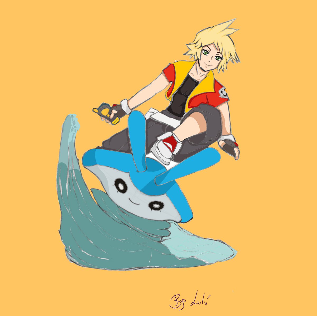 LSestayo's tweet photo. #ジャック・ウォーカーの日

Congratulations, Jackie!

I finally finished the drawing. It wasn't done on time because I still had a million details to add, but here it is.

I used the image of Jack surfing on a Mantyke as a reference. https://t.co/SUrERQ72eg