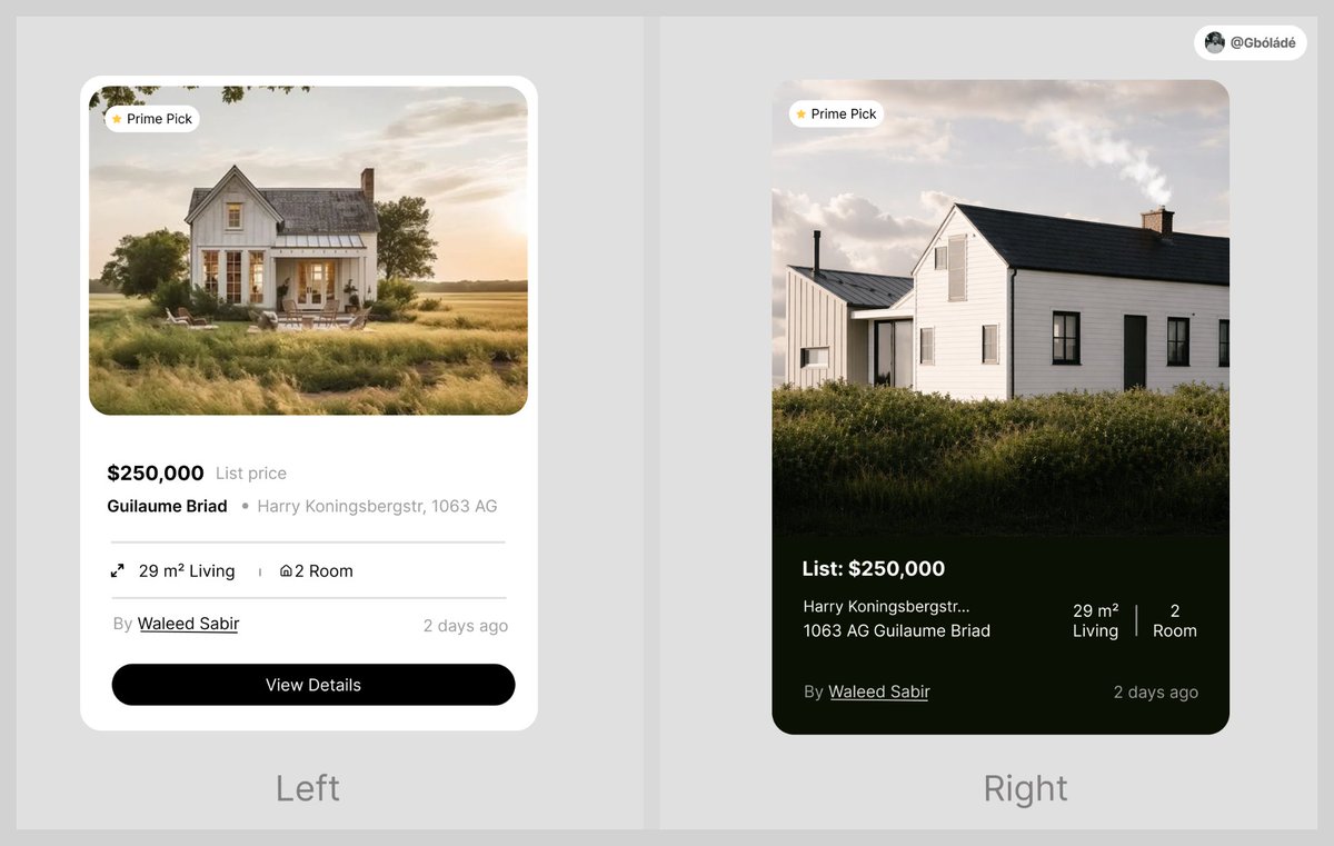 GboladeDesigns's tweet image. Day 20/50  
Left or Right?  

Inspired by and recreated from @UiSavior designs, thank you 🙏.