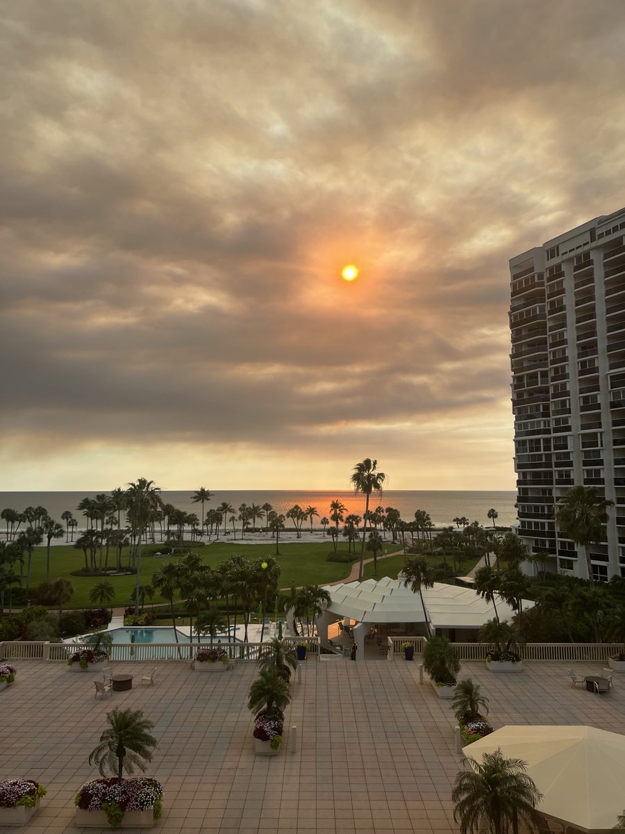 Sharonikanaper's tweet photo. Wildfire in Naples .  Be safe ! 
#Naples #WildfireSmoke #Florida https://t.co/GUbB58Uf7o