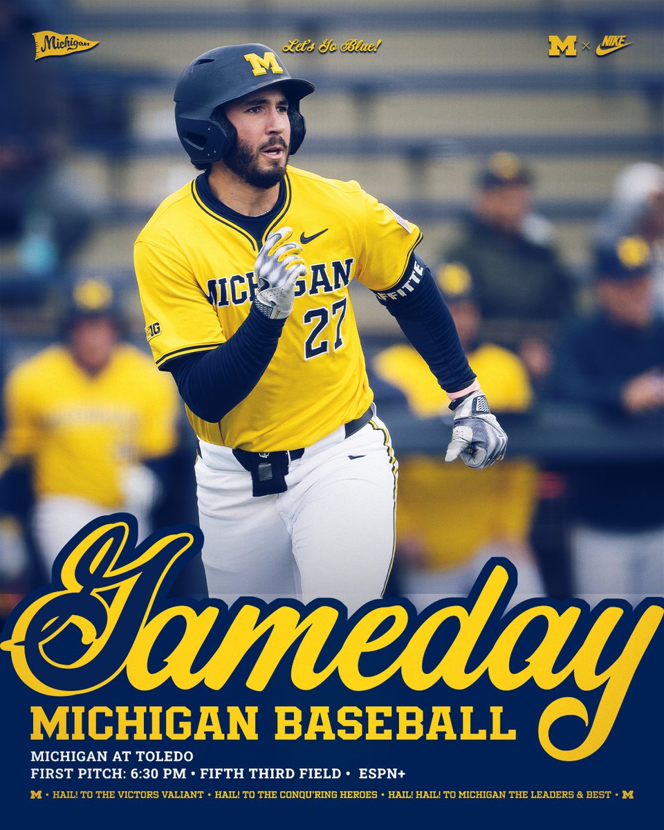 umichbaseball's tweet image. Headed to the home of the @MudHens! 
We take on Toledo at Fifth Third Field at 6:30 pm tonight! 

Preview: myumi.ch/4mA3q
Stream: myumi.ch/mRbjJ (ESPN+)
Stats: myumi.ch/rA3Qn

#GoBlue