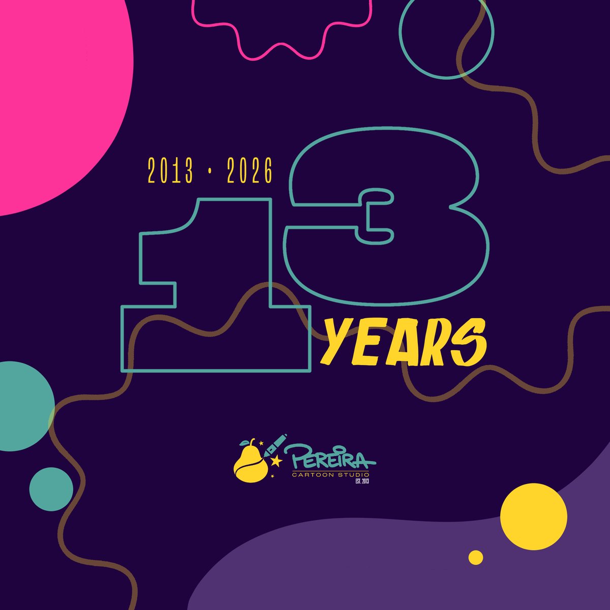 It's April 13th, my """studio's""" anniversary! 😄 Yay!