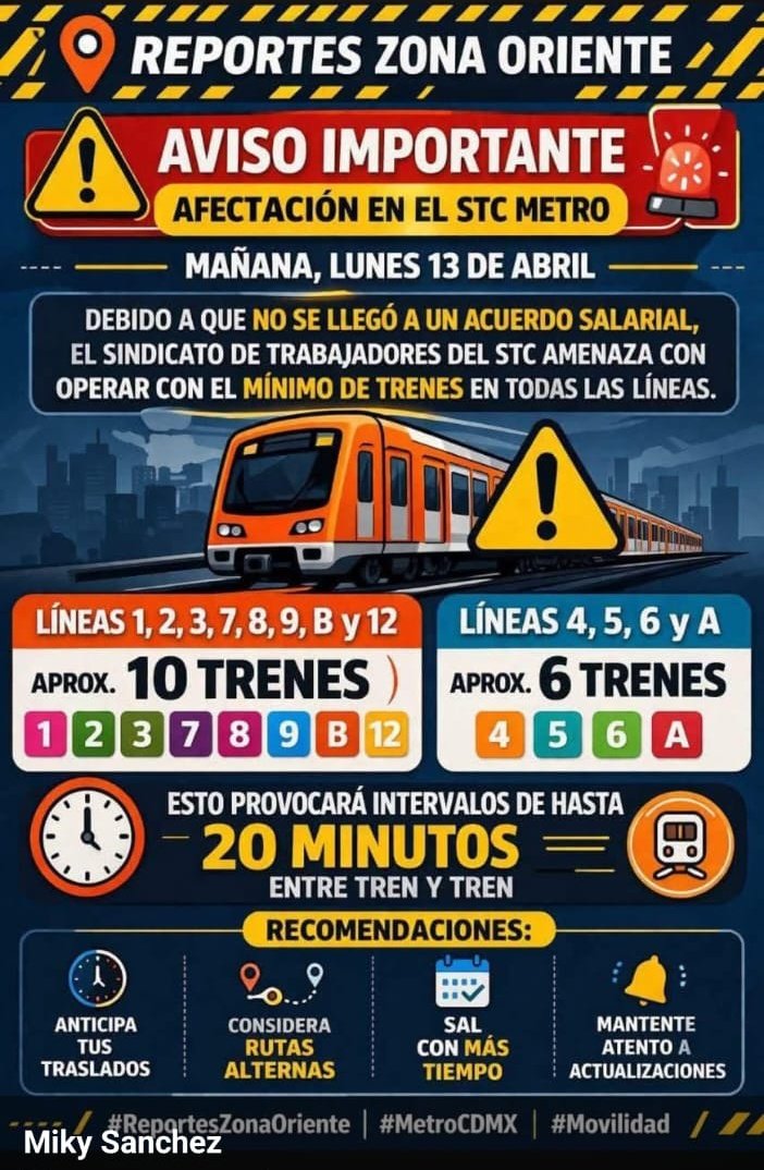 jmourize's tweet photo. @InfoMetroMX 6 trenes solamente trabajando en la linea y se les descompone 1 https://t.co/KglFsykyFK