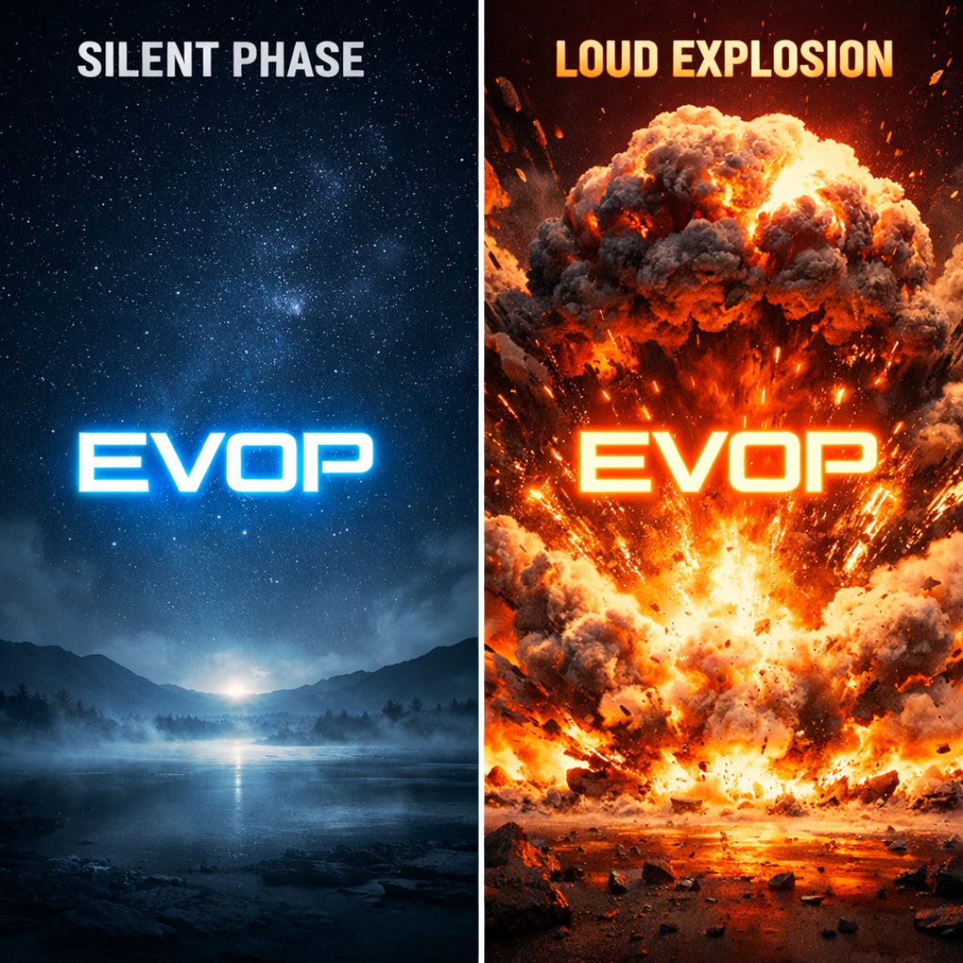 EvolveTKN's tweet image. You had weeks to buy EVOP quietly.

Don’t complain when it moves loudly.

#EVOP #CryptoMarket