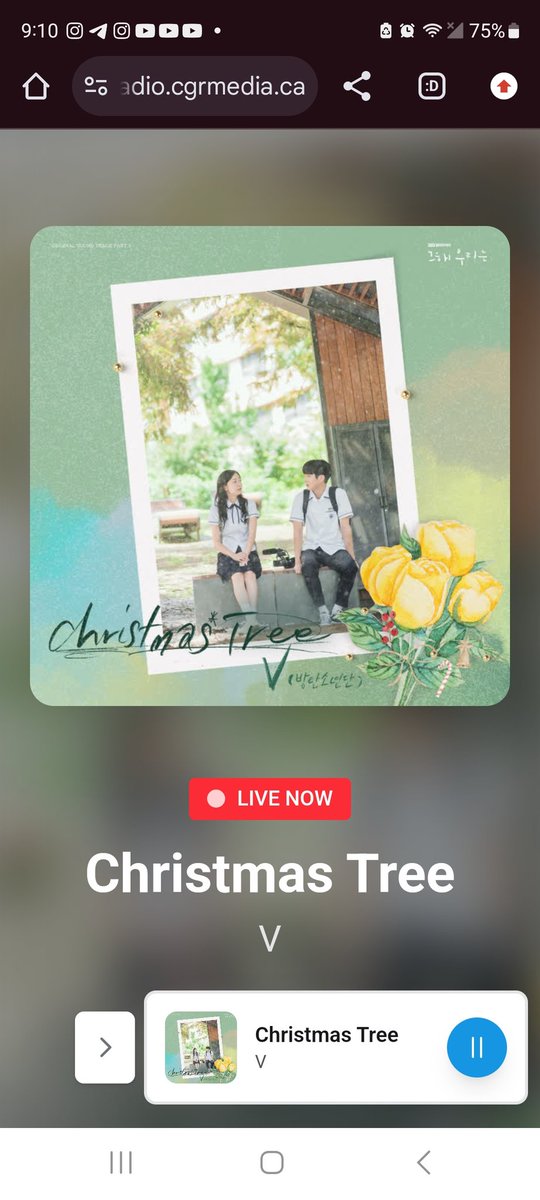 TaeKook_Radio's tweet image. Thank you @HitsRadioCanada for playing #ChristmasTree OST for the KDrama Our Beloved Summer sung by #V tonight on the #GlobalPopFrenzy 

#TKRadio✨️❤️💜🫶🤝