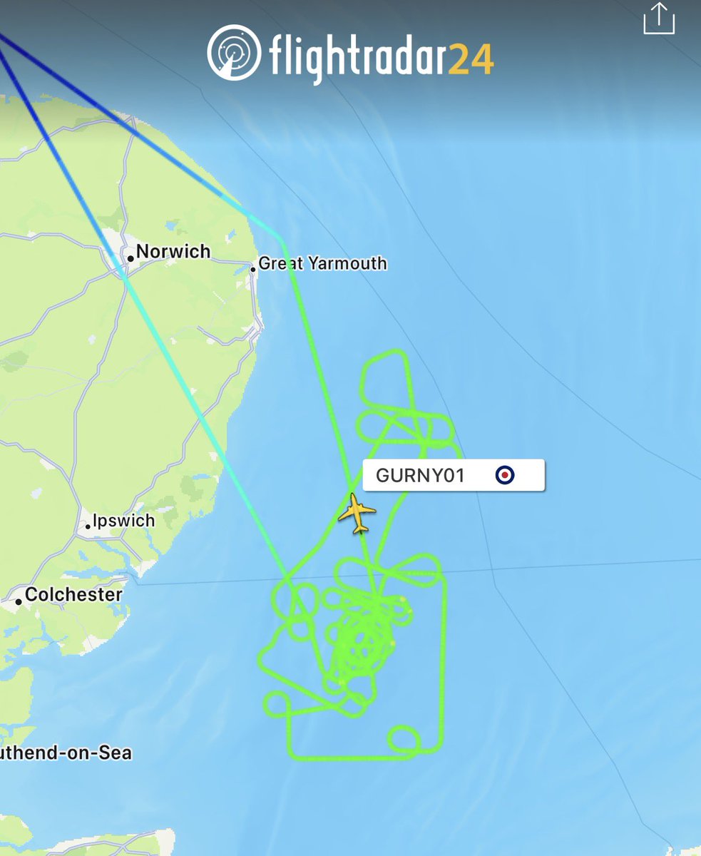 ArmchairAdml's tweet image. #RAF Royal Air Force

Boeing Poseidon MRA.1 1x
#43C91D ZP806 - GURNEY 01

An RAF Poseidon as GURNEY 01 was on station over the English Channel today from around 11:47 until 14:26. 

An article from @Richard_AHolmes in inews reports that a Russian ship is currently lurking at the