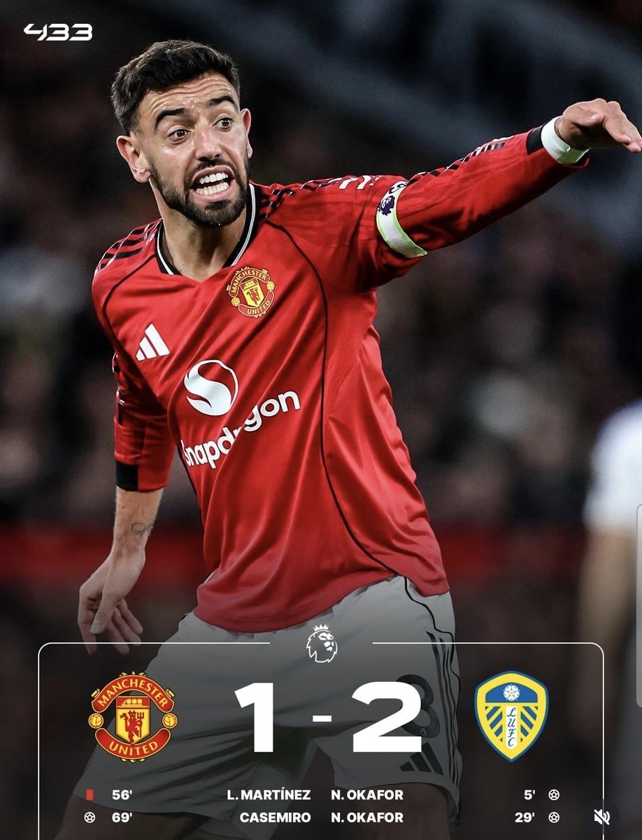 CarolRadull's tweet image. FT. Manchester United 1-2 Leeds United 

United’s race for a top 4 spot takes a hit, as Leeds secure a massive win to stay clear off relegation. 

#MUNLEE