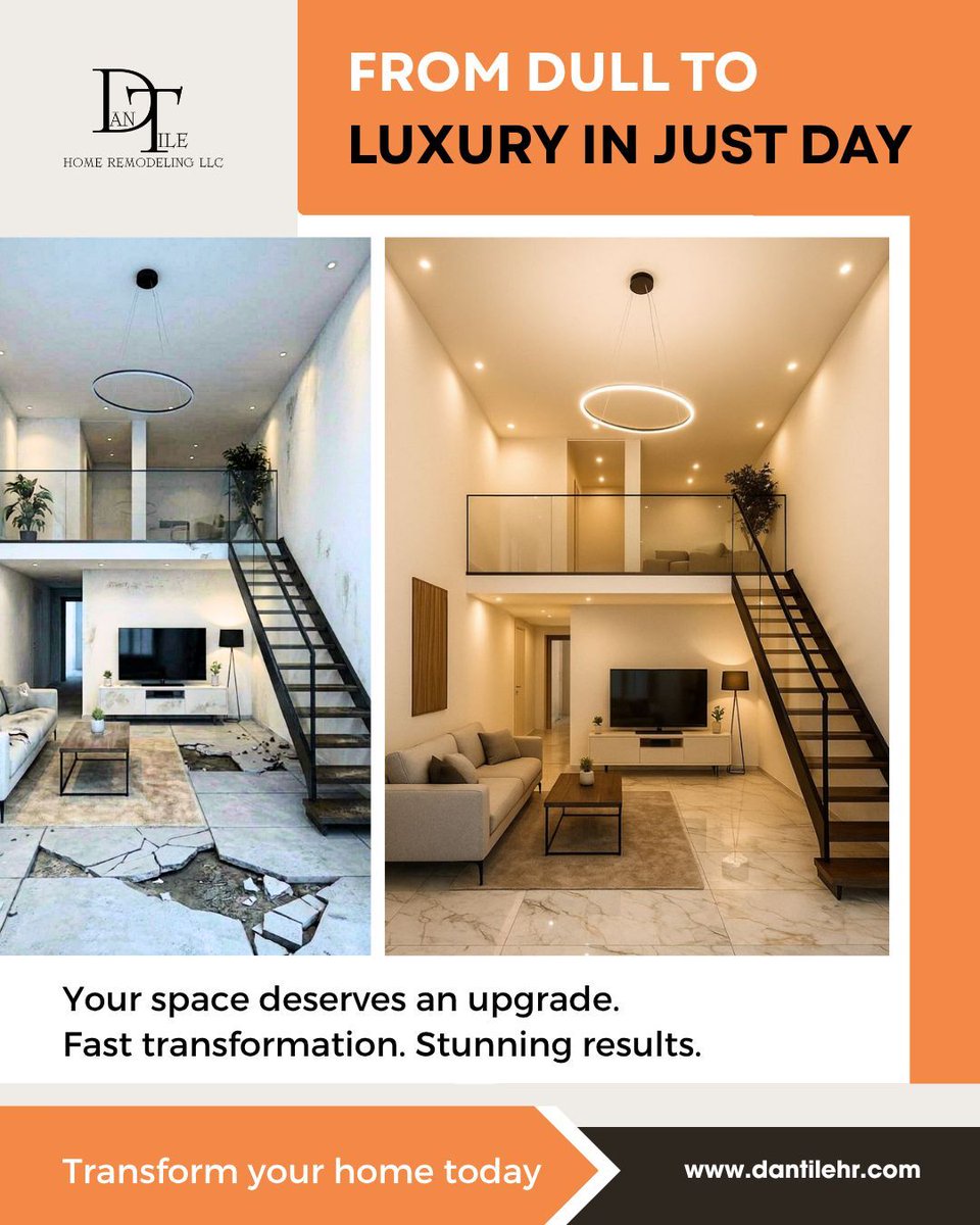 DantileHome's tweet image. Your space deserves an upgrade.
Fast transformation. Stunning results.

👉 Transform your home today
🔗 dantilehr.com

#HomeMakeover #BeforeAfter #LuxuryUpgrade #RenovationExperts #TransformYourSpace