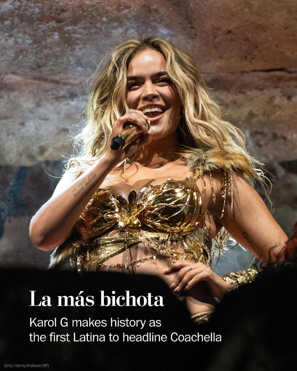 Colombian artist Karol G made history by becoming the first Latina to headline Coachella.

The singer used her set to highlight Latino culture and female empowerment, while also raising awareness about the hardships the Latino community faces in the United States.