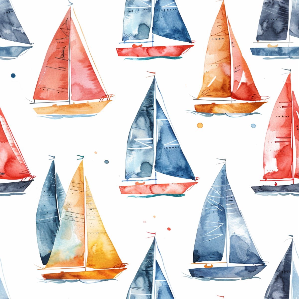 RalfiesDesign's tweet image. Sailing into summer with these vibrant watercolor sails! 🎨⛵️ #FabricDesign #HomeDecor #WatercolorArt #PatternDesign #SailingInspired