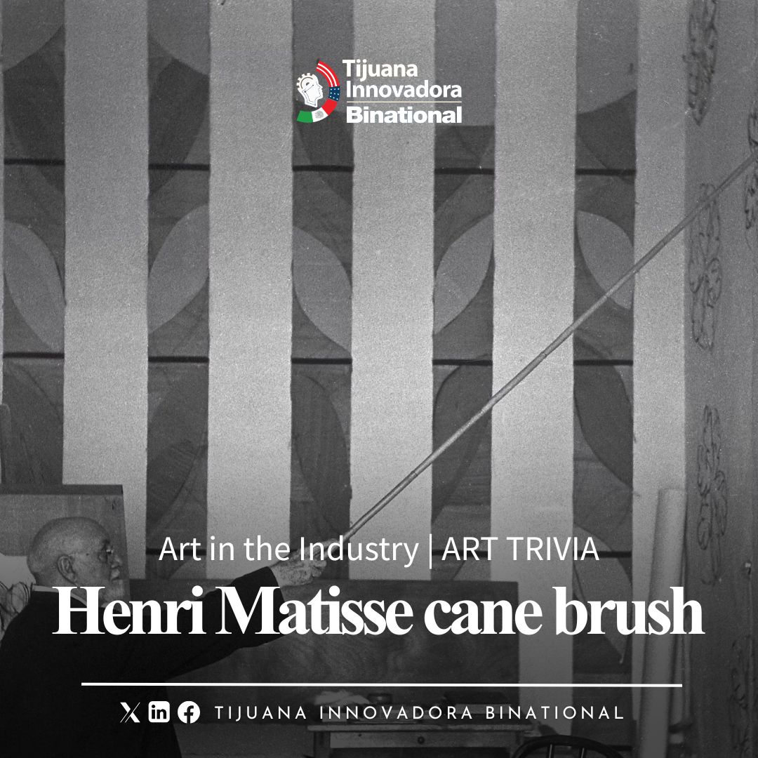 TiBinational's tweet image. #ArtTrivia🎨In his later years, when his #mobility was limited #painter #HenriMatisse👨‍🎨 would draw using a long stick with charcoal or brushes #attached🖌️ allowing him to continue #creating murals &amp;amp; large #sketches from bed🛌

#TijuanaInnovadora #Binational #arts  #ArtsMonth