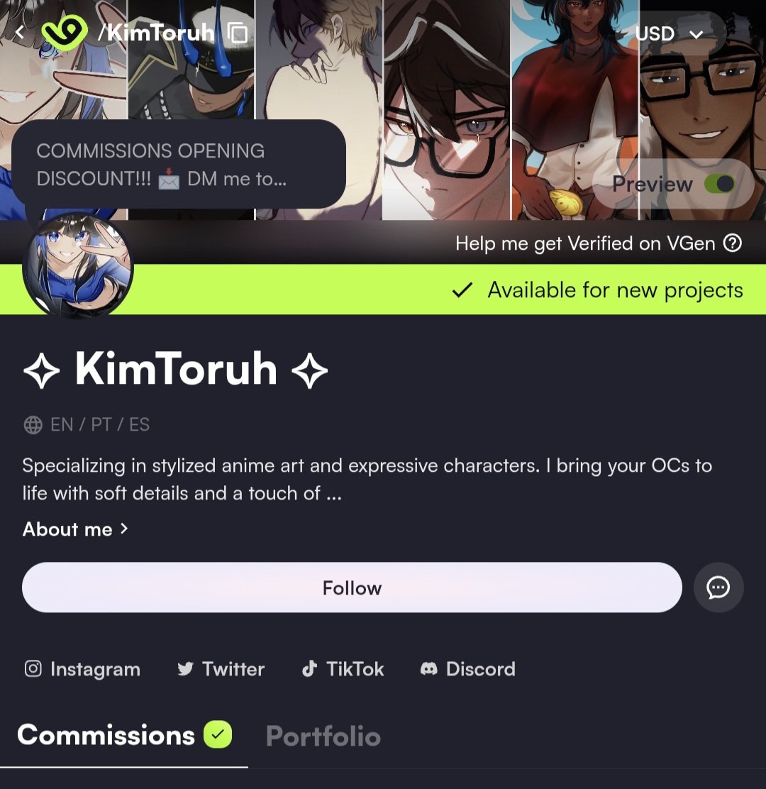 TTorukim's tweet photo. Hi! I’m Kim. 💙

I’m a freelance artist and I’m so close to getting verified on VGen! 
If you can support me in any way, I would truly appreciate it!!
Here’s my commission price sheet and portfolio if you’re interested 👇

→ My VGen link: https://t.co/uf7JvTDMS3

#vgencomm #vgen https://t.co/abTXDpNFIl