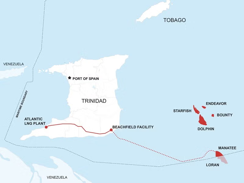 FerrerBreda's tweet photo. An unprecedented deal: Chevron will effectively hand over its license over the Loran offshore gas field to Shell (which owns adjacent Manatee on the Trinidad side). It will also relinquish a small oil field in the Lake Maracaibo basin (Petroindependiente).

In return, Chevron will get the Ayacucho 8 block on the Orinoco Oil Belt (added to Petropiar) and increase its share in the Petroindependencia joint venture from 35.8% to 49%.