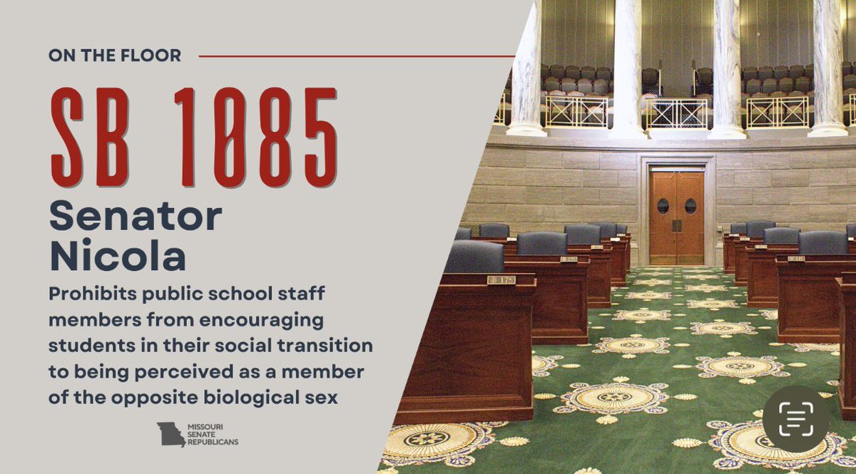 MOSenateGOP's tweet image. ON THE FLOOR: SB 1085, sponsored by Senator Nicola, has been brought to the floor for debate. #moleg 

@JoeNicola
