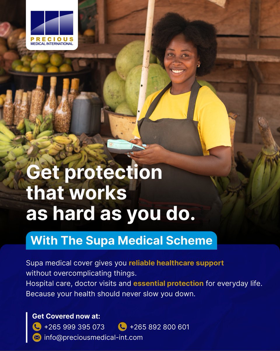 PreciousMedInt's tweet photo. Everyday care, real peace of mind.

Blantyre, Anadkat House, 2nd Floor, Glynn Jones Rd.

#PMI #PreciousMedical #HealthInsurance #Malawi https://t.co/07XPvK0MoV
