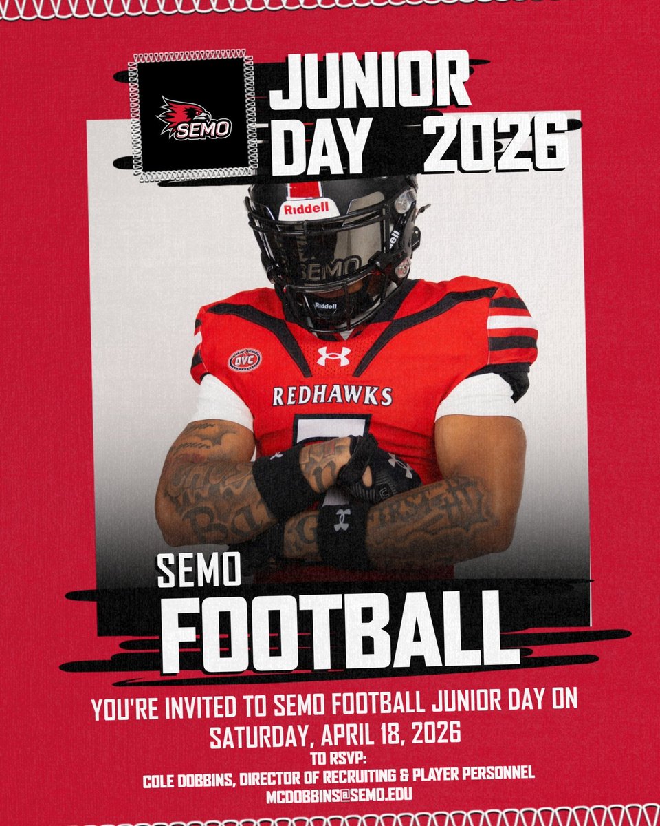 Tanner_Wingrath's tweet photo. Thank you @_CoachDes and @ColeDobbinsSEMO for the Junior Day offer! @SEMOfootball https://t.co/J1K9W18Eak