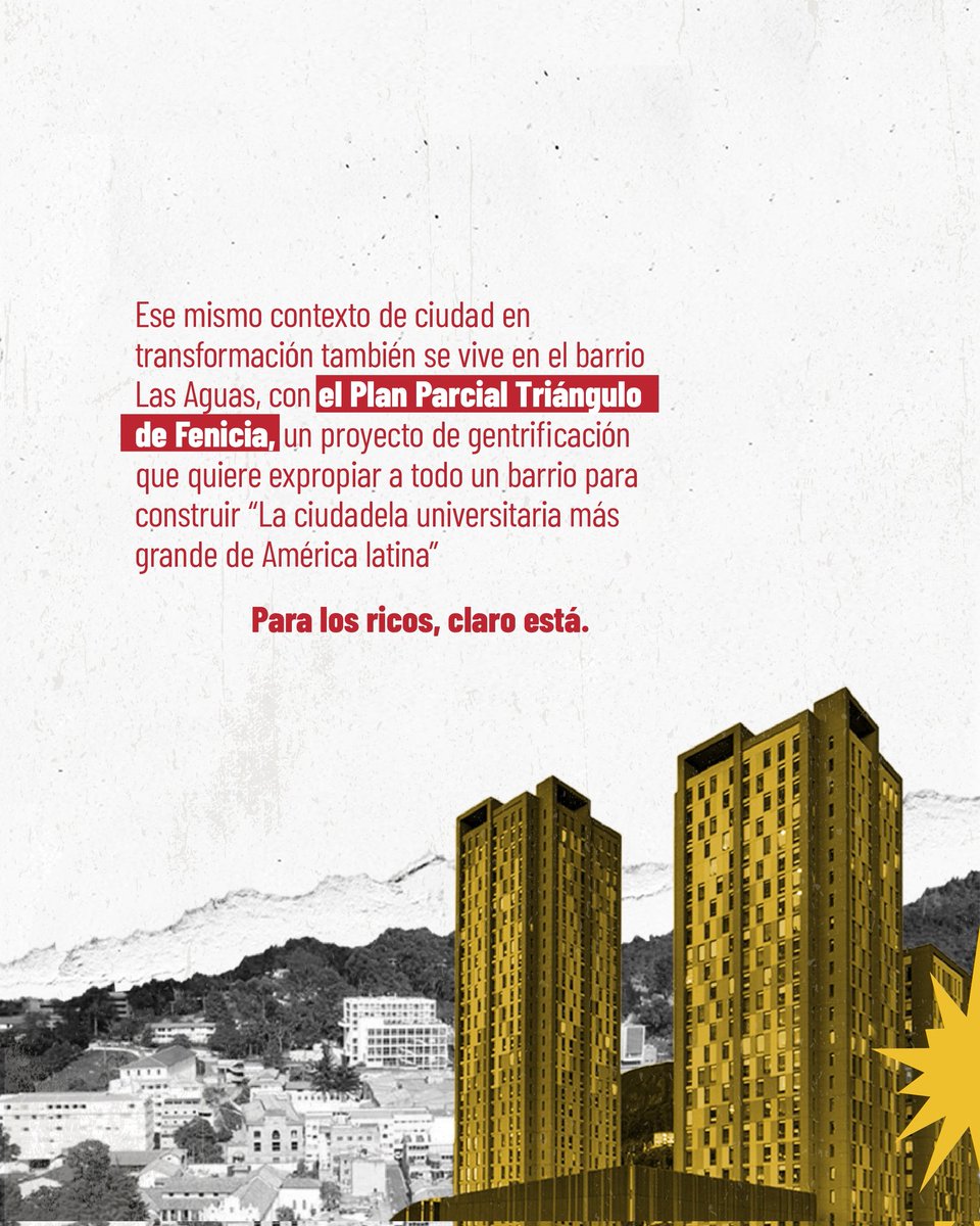 AccopColo's tweet photo. Al mismo tiempo, en Las Aguas, Fenicia avanza como un proyecto que encarece, transforma y desplaza. No son casos aislados, es una misma lógica de ciudad donde el desarrollo se cruza con intereses económicos. 🫰 💵 https://t.co/T0FITC2i9u