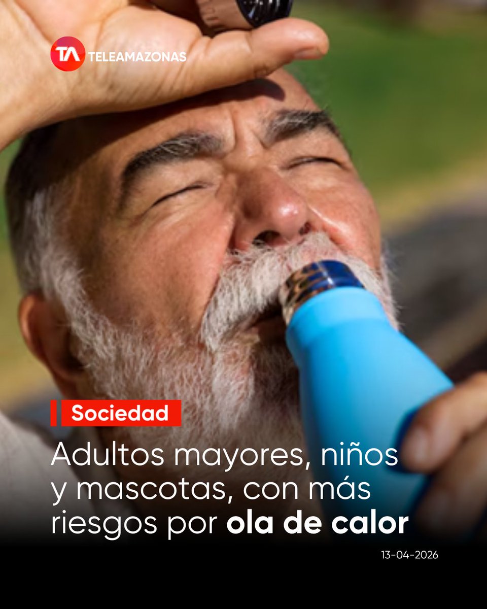 teleamazonasec's tweet photo. #Sociedad | La ola de calor pone en riesgo a grupos vulnerables como niños, adultos mayores y mascotas. ¿Qué síntomas pueden presentar y cómo evitarlos? Aquí los detalles:  https://t.co/WSa6DebHaJ https://t.co/ZjG0sNyMLB