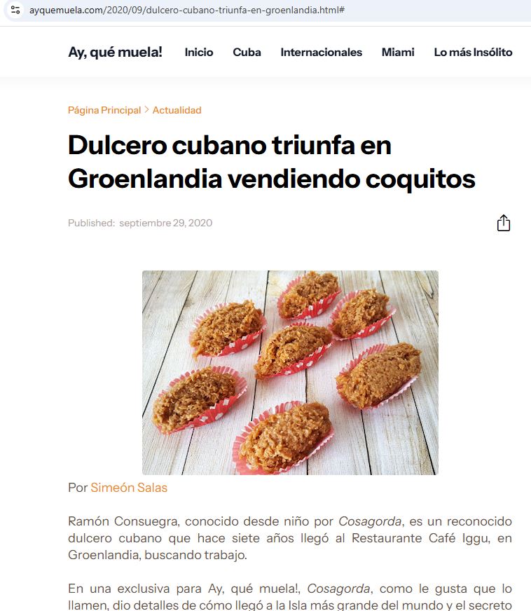Tartasyotras's tweet photo. @ayquemuela Estáis usando una fotografía de mi propiedad sin autorización en este artículo: https://t.co/23P5ZkU6Bc

La imagen del dulce de coco cubano es mía, publicada en 2015: https://t.co/35y0b1Xry9

Solicito su retirada inmediata o procederé con reclamación DMCA. https://t.co/vT25NKFUxP