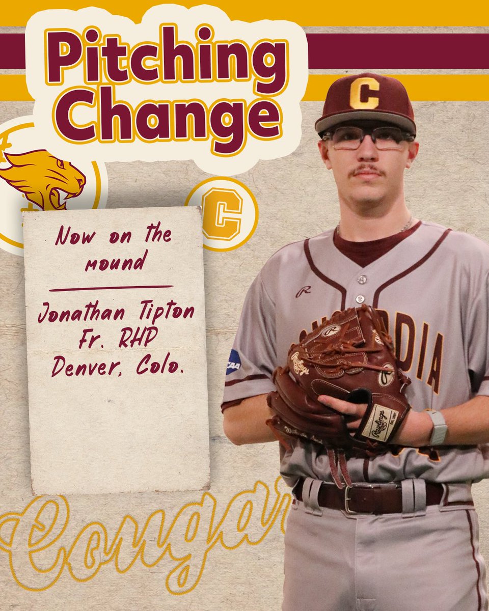 CUCbaseball's tweet image. Pitching Change in the bottom of the sixth

Making his collegiate debut, Jonathan Tipton enters the game for the Cougars