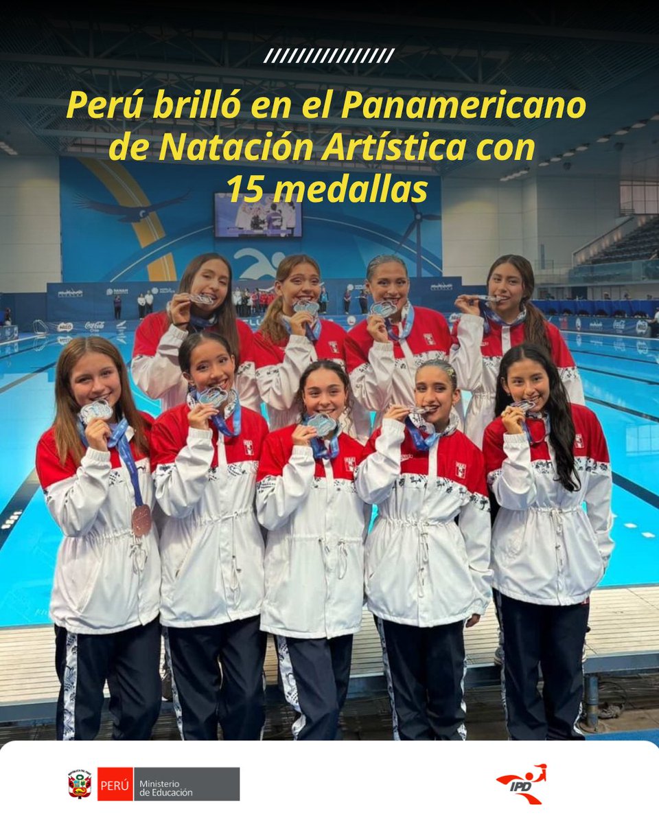 ipdperu's tweet image. #NP | ¡𝐎𝐫𝐠𝐮𝐥𝐥𝐨 𝐩𝐞𝐫𝐮𝐚𝐧𝐨! 

En el Panamericano de Natación Artística, uno de los eventos más importantes del continente en esta disciplina realizado en Chile, la delegación peruana conquistó un total de 15 medallas: 3 de oro, 7 de plata y 5 de bronce.