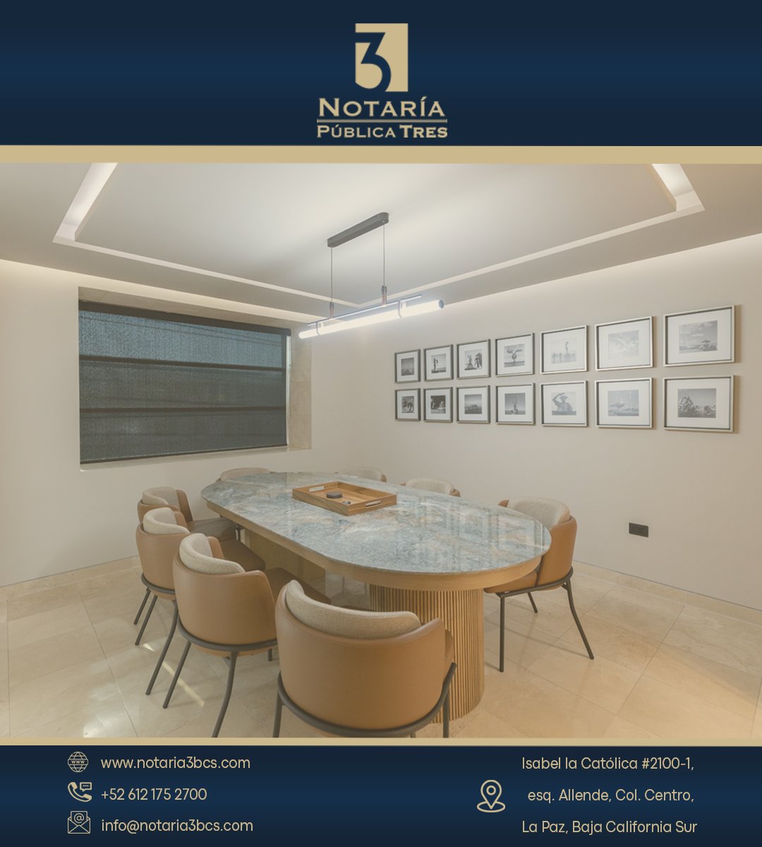 🔏 Tu patrimonio necesita certeza, no suposiciones.

En Notaría 3 BCS te asesoramos en:
✔️ Compraventas
✔️ Testamentos
✔️ Poderes
✔️ Empresas

👩‍⚖️ Atención clara y confiable en La Paz.
📞 612 175 2700

Hazlo bien desde el inicio.

#SeguridadJurídica #LaPazBCS