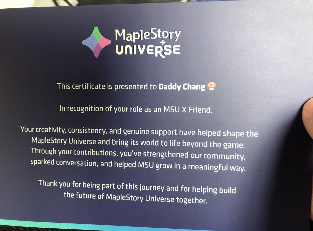 DaddyChang2's tweet photo. Greatly honored, Tysm MSU🍄@MaplestoryU love these priceless Souvenirs😍#Maplestory #MSU #Web3 #Web3Game #MapleStoryN #MapleStoryUniverse #Web3Gaming #GameFi #NFT #NFTs #NFTCommunity #Metaverse #NFTGaming #P2E #PlayToEarn #Play2Earn #Avalanche #MapleStoryU #Gamer #MMO #Web3Gamer https://t.co/j6FpzXPZaM
