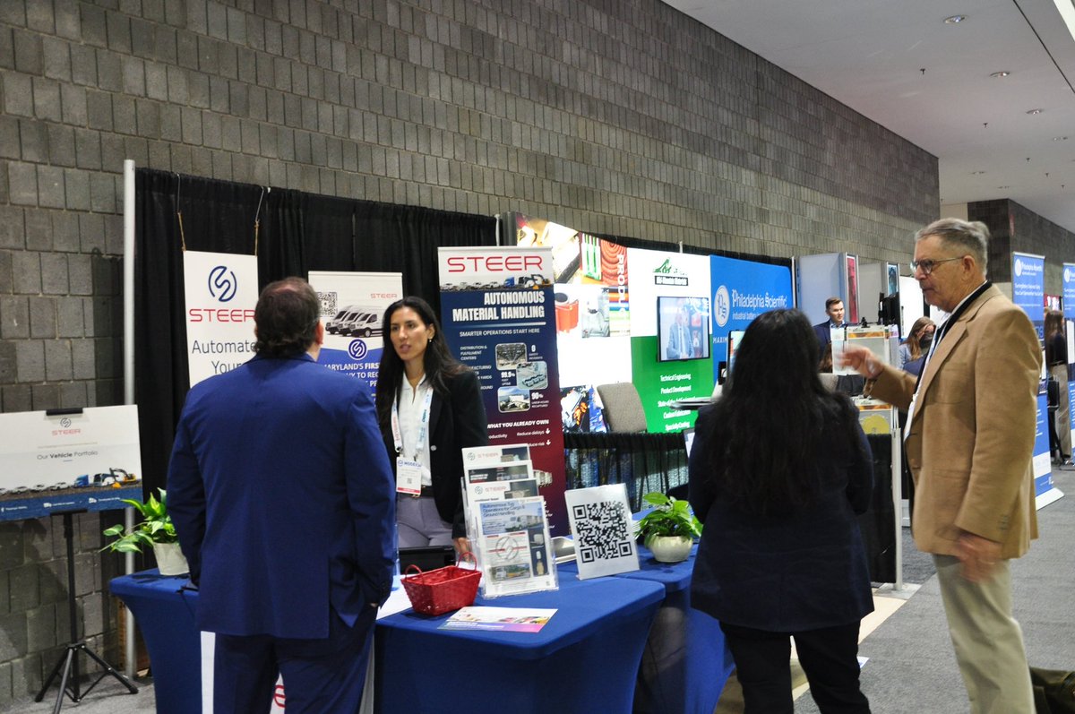 STEERTechLLC's tweet photo. Day one at MODEX and we’re off to a strong start. ✅

The industry is ready for smarter, safer, and more efficient logistics solutions.

Excited for what the rest of the week brings.

📍Booth B8400

#MODEX2026 #MODEXShow #Automation #Logistics #AutonomousVehicles #SupplyChain https://t.co/zlDZyqSgph