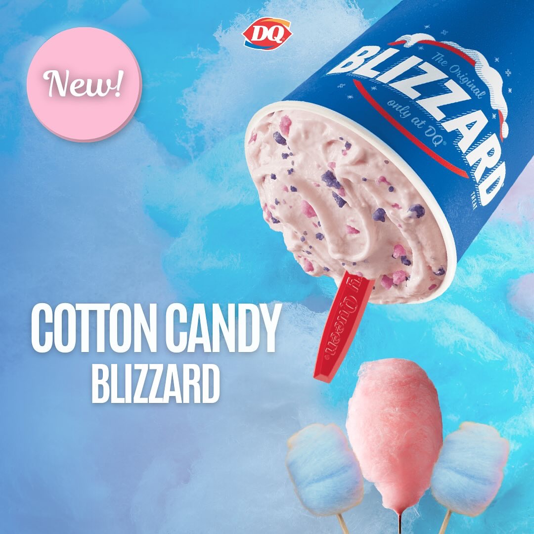 DQpalmettobay's tweet image. Cotton Candy Blizzard season just makes everything feel a little more fun. It’s sweet, colorful, and one of those treats that instantly puts you in a better mood. #dqpalmettobay #Blizzard #CottonCandy #SweetTooth